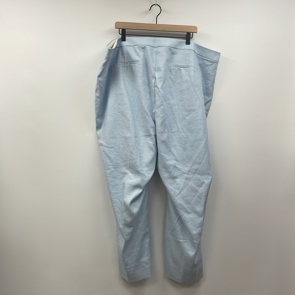 NWOT J. Crew Kate High Rise Linen Straight Trouser Pant Minimalist Prep Blue 24 - Picture 6 of 9